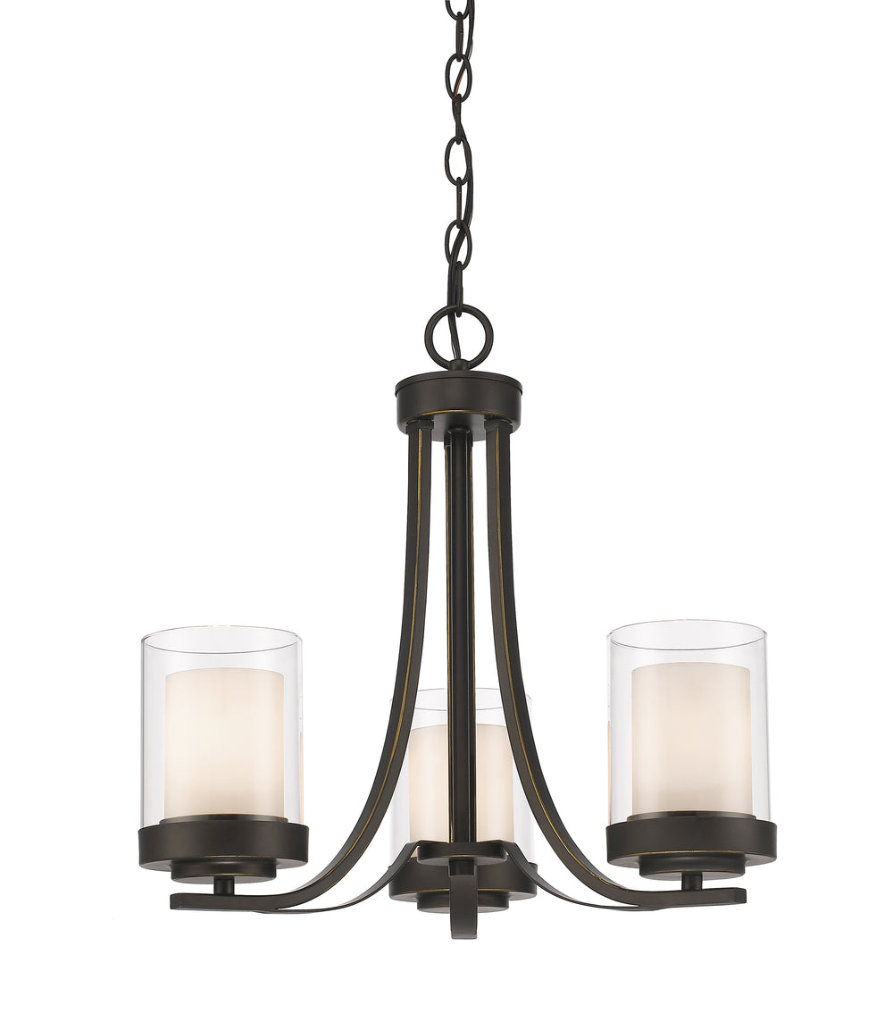 Willow 3 Light Chandelier in Olde Bronze Finish