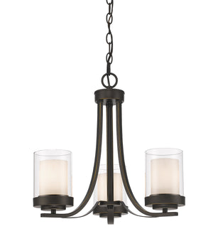 Willow 3 Light Chandelier in Olde Bronze Finish
