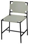 Asher Leather Dining Chair, Grey
