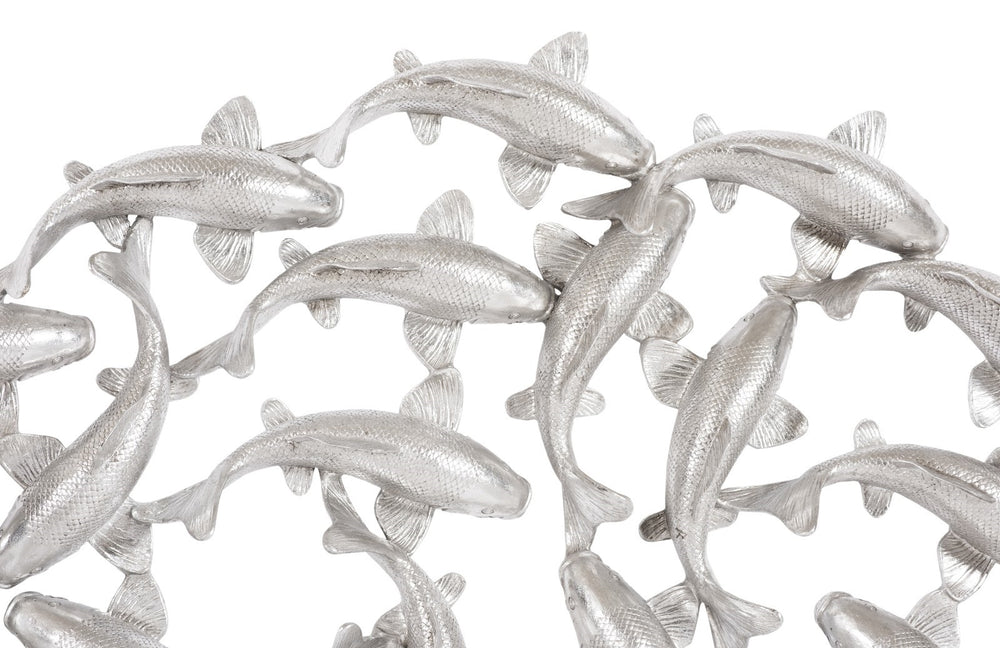 Koi Wall Art, Silver Leaf
