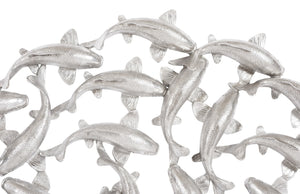 Koi Wall Art, Silver Leaf