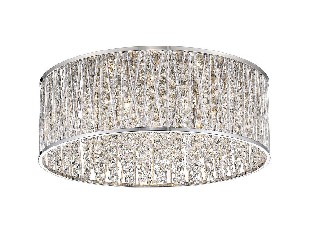 Terra 7 Light Flush Mount in Chrome Finish