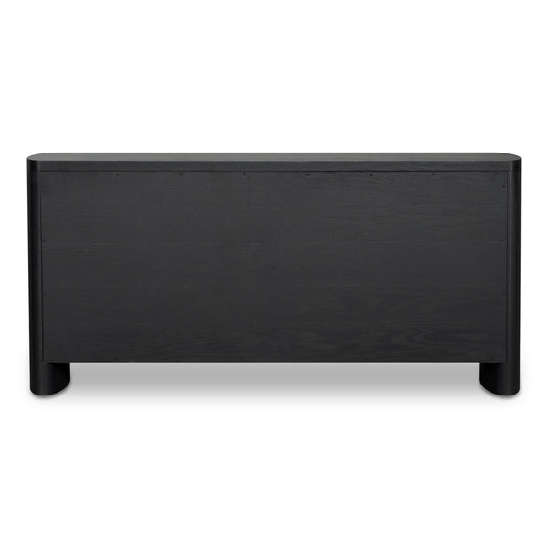Moe's William Black Sideboard with Herringbone Doors