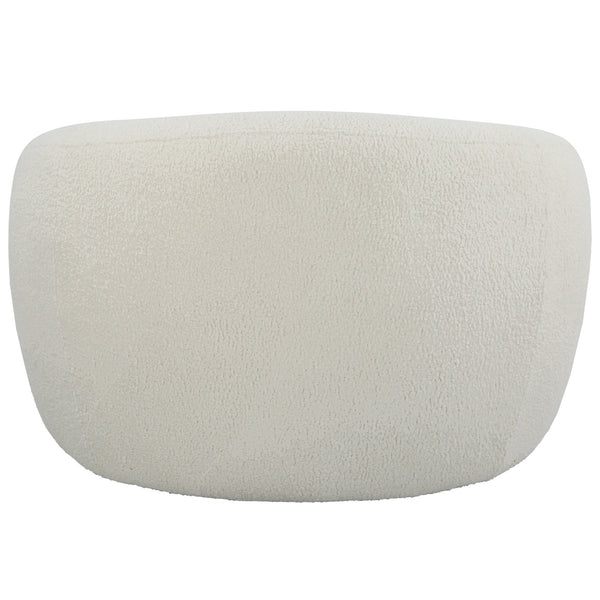 Capra  Art Deco White Swivel Chair