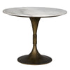 Jman Table 36", Aged Brass Finish