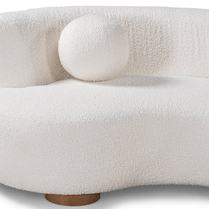 Octavia Upholstered Sectional - Crescent Shape, Ivory