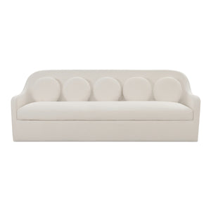 Moe's Rialto Sofa in White with Mid-Century Design