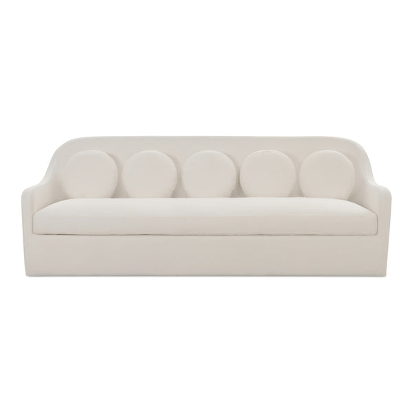Moe's Rialto Sofa in White with Mid-Century Design