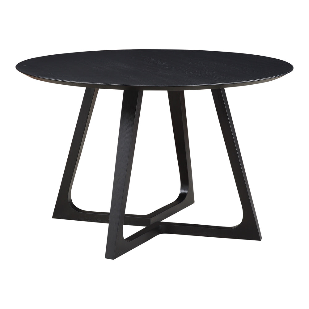 Moe's Godenza Round Dining Table Black Ash Wood