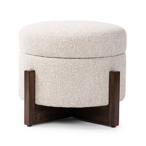 Esben Storage Ottoman In 25" In Sattley Fog