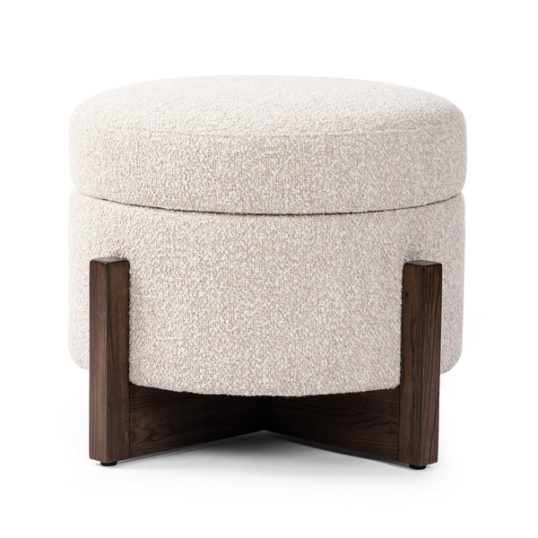 Esben Storage Ottoman In 25" In Sattley Fog