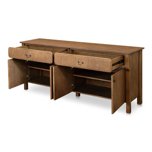 Caroline Sideboard with Curved Legs in Warm Brown