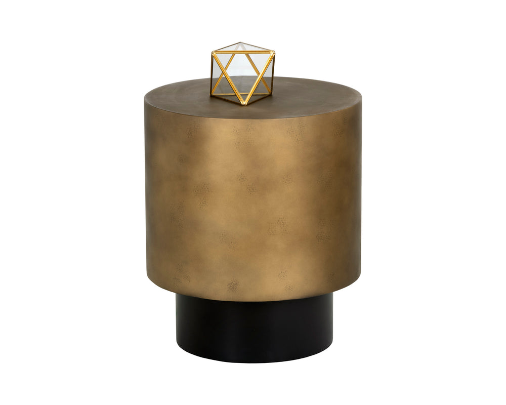 BERNABY END TABLE - ANTIQUE BRASS