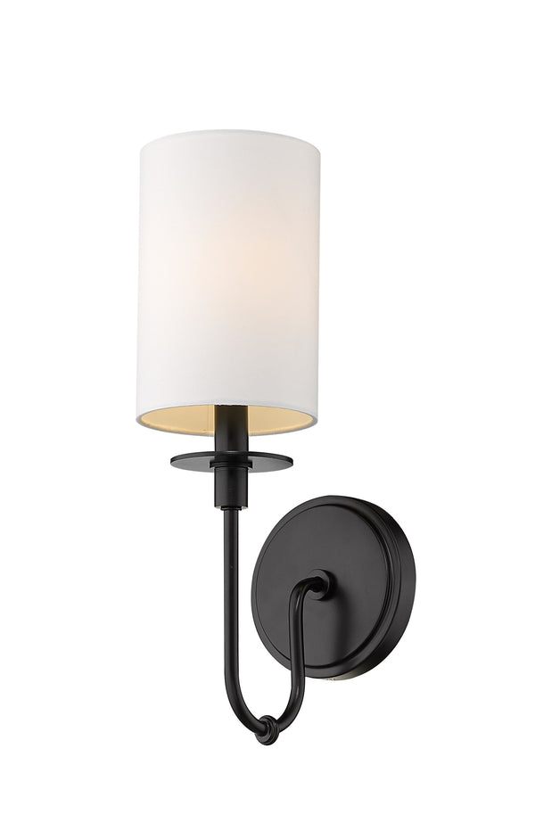 Ella 1 Light Wall Sconce in Matte Black Finish
