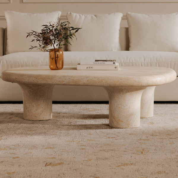 Moe's Warby Outdoor Coffee Table in Beige