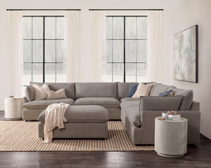 Caplan 6-Piece Modular Sectional with Ottoman - Elite-Charcoal