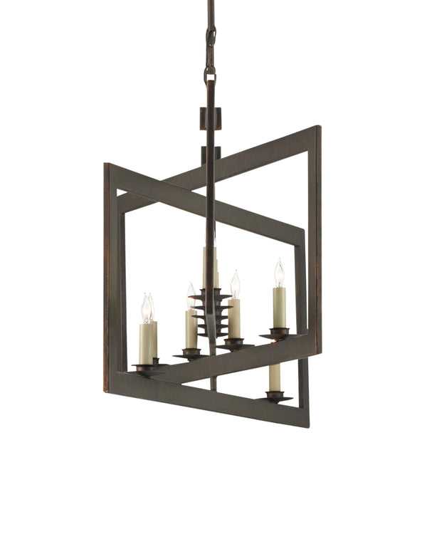 Middleton Bronze Rectangular Chandelier In Bronze Gold