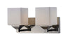 Quube 2 Light Vanity  in Chrome Finish