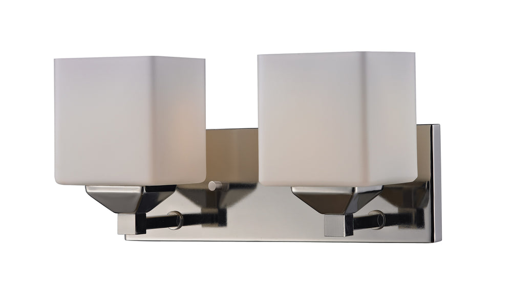 Quube 2 Light Vanity  in Chrome Finish