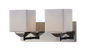 Quube 2 Light Vanity  in Chrome Finish
