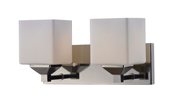 Quube 2 Light Vanity  in Chrome Finish