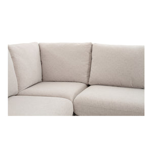 Moe's Fable Slipcover Dining Banquette U-Shape Beige 168"