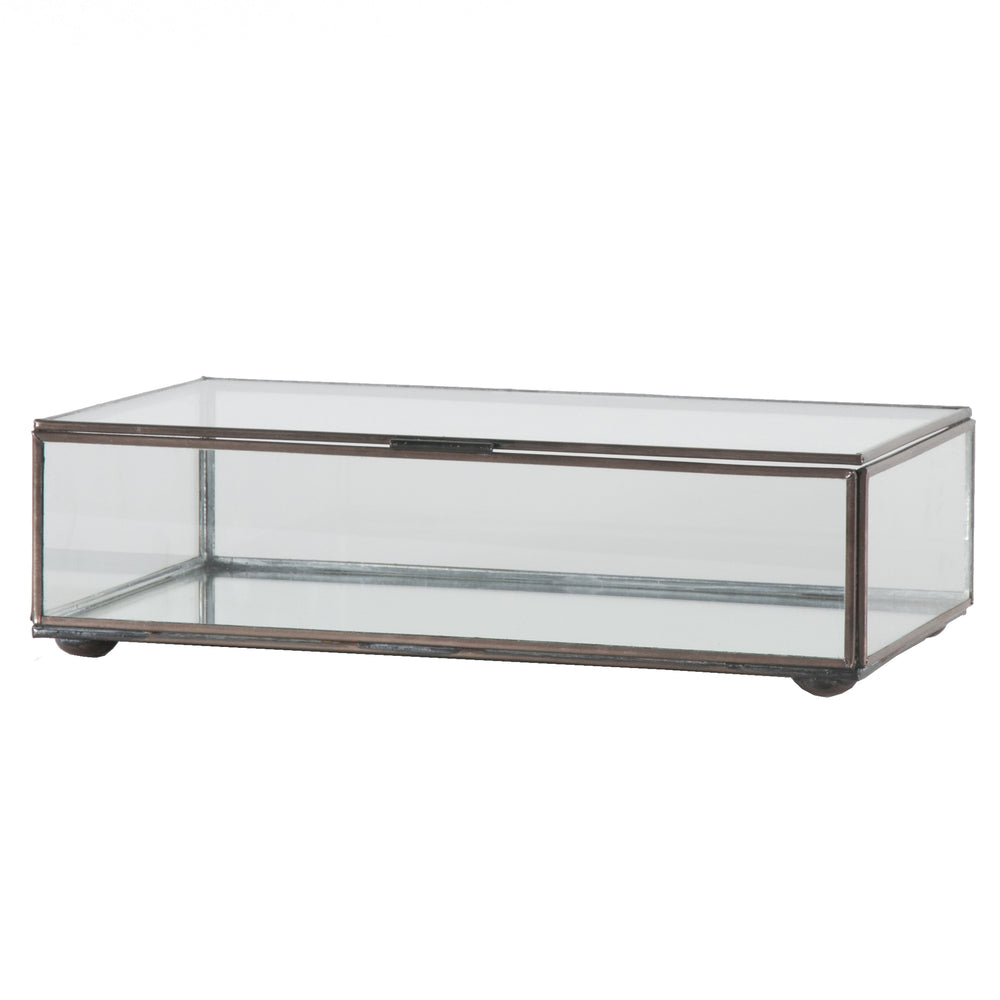 MEDIUM RECTANGULAR BOX WITH CLEAR GLASS