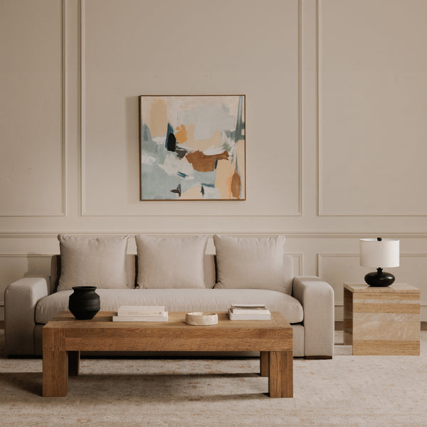 Moe's Thomas Grey Sofa with Feather Blend