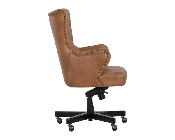 HUBERT OFFICE CHAIR - TOBACCO TAN
