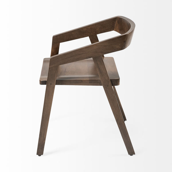 Nicholas I Onyx Brown Solid Wood Dining Chair