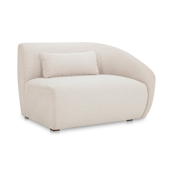 Moe's Amelia Right Arm Chair in Warm White