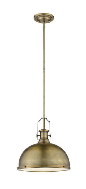 Melange 1 Light Pendant in Heritage Brass Finish