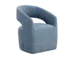 LLORET WHEELED DINING ARMCHAIR - DANNY ICEBERG