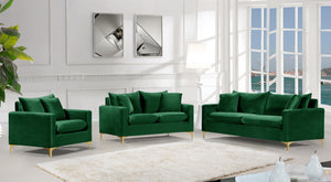 Lucy Chair In Green Velvet