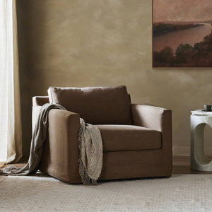 Hampton Slipcover Swivel Chair - Antwerp Cafe