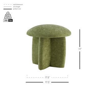 Cielo Chenille Ottoman, Millburry Green