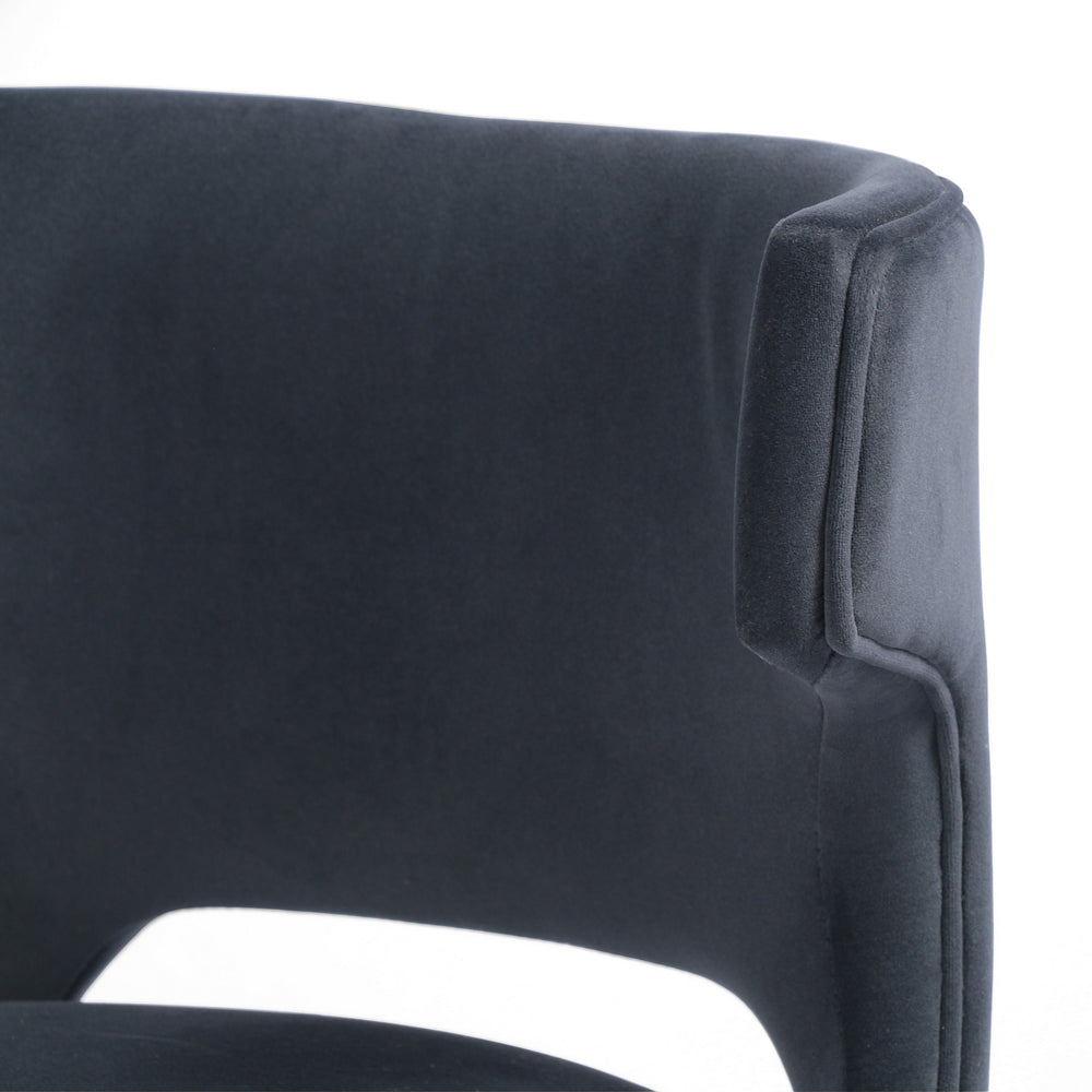 Task Swivel Counter Stool in Modern Velvet
