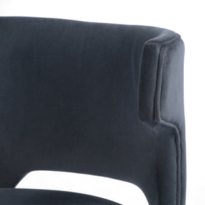 Task Swivel Counter Stool in Modern Velvet