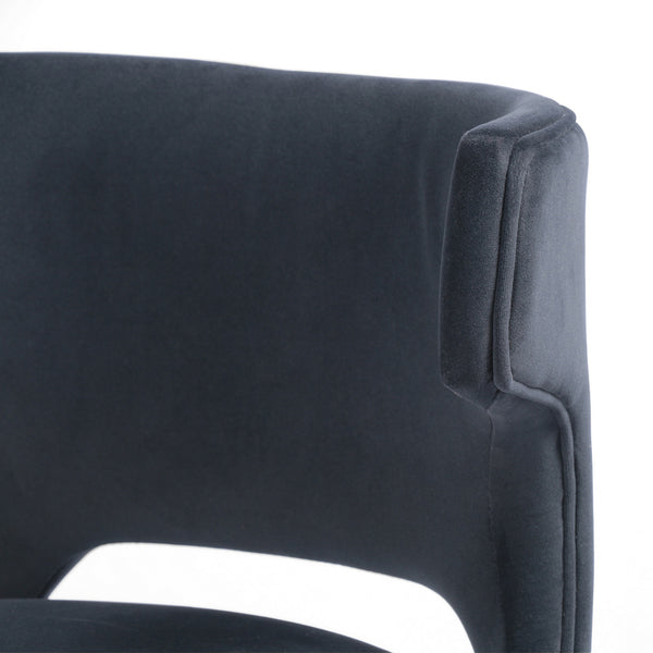 Task Swivel Counter Stool in Modern Velvet