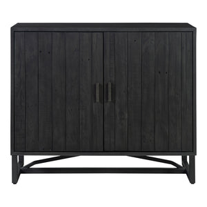 Moe's Sierra 2 Door Black Cabinet with Adjustable Shelf