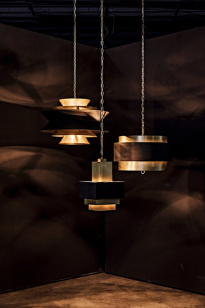 Arion Pendant, Steel with Brass Finish