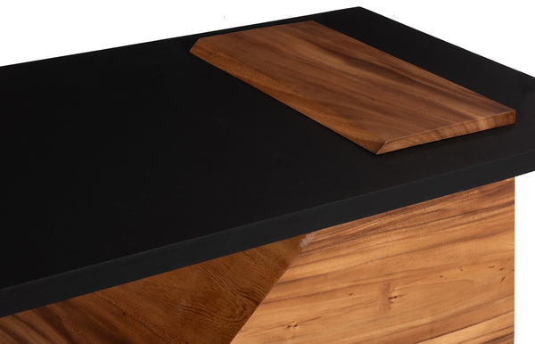 Slant Coffee Table, Natural/Black
