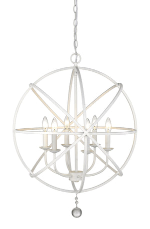 Tull 6 Light Chandelier in Matte White Finish