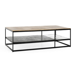 Remmy Cast Aluminum Rectangle Coffee Table - Antique Finish