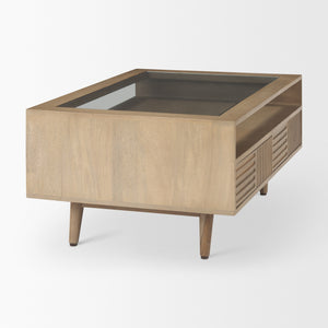 Sable  38.0L x 27.0W x 18.0H Light Brown Wood Coffee Table