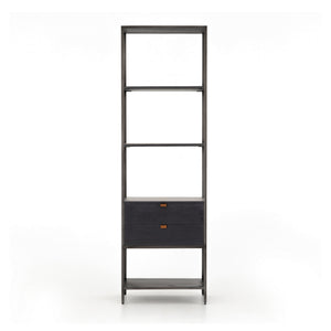 Trey Bookshelf in Black Wash Poplar