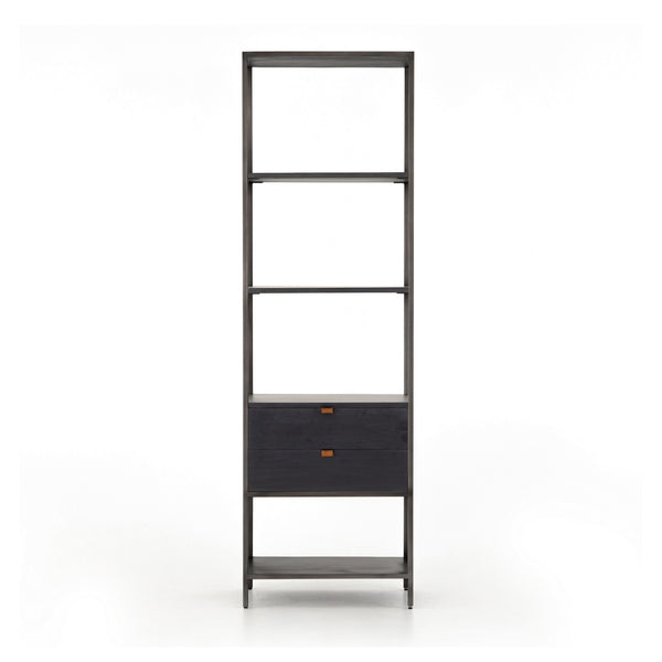 Trey Bookshelf in Black Wash Poplar