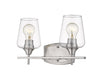 Joliet 2 Light Vanity in Brushed Nickel Finish