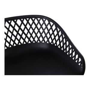 Piazza Outdoor Barstool Set, Black, Wicker Back