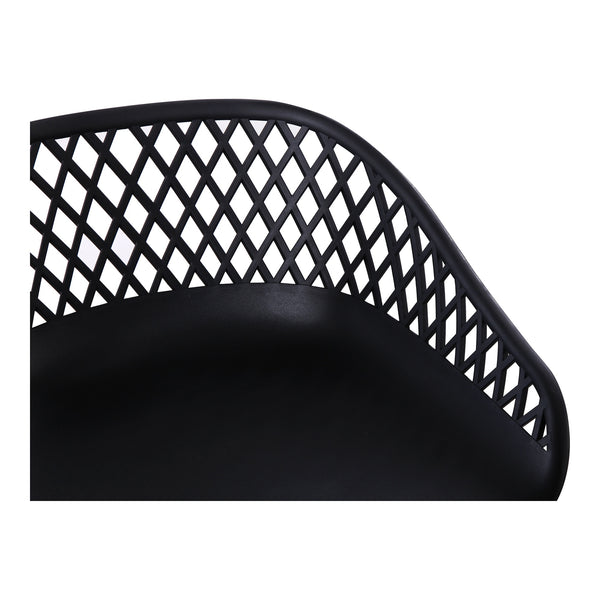 Piazza Outdoor Barstool Set, Black, Wicker Back